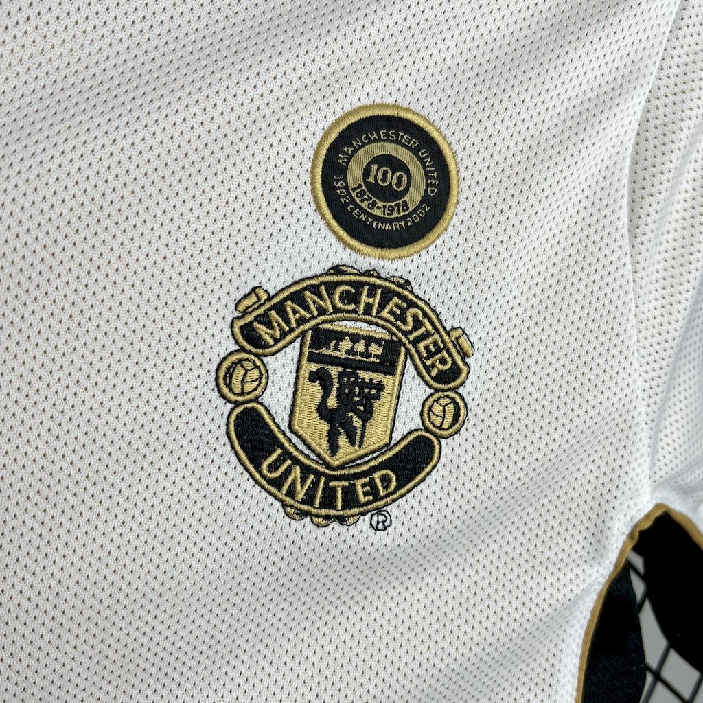 Camisa Manchester United Centenary Away RETRO 2002 Torcedor