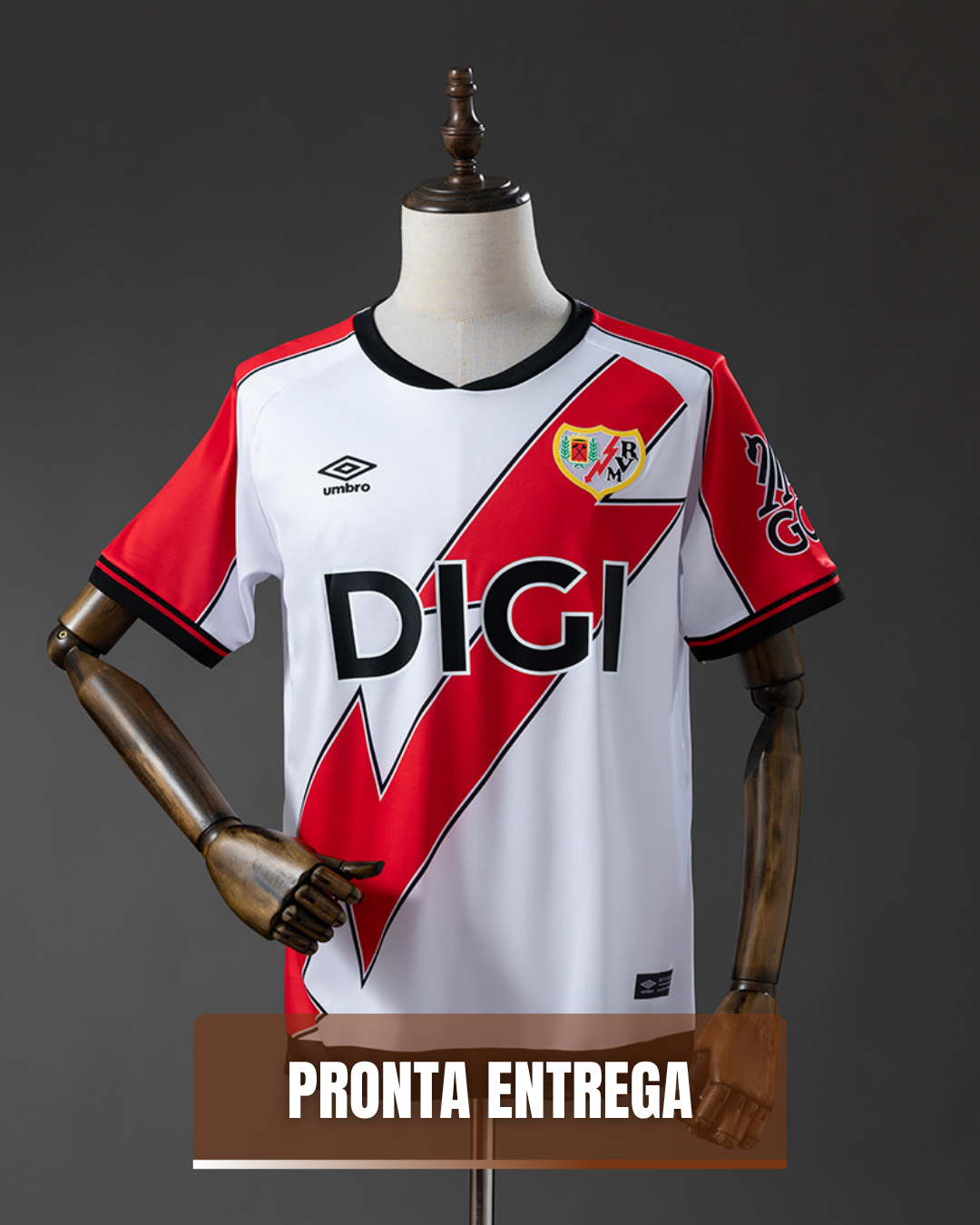 Camisa Masculina Rayo Valecano I 25/26 Torcedor - Pronta Entrega
