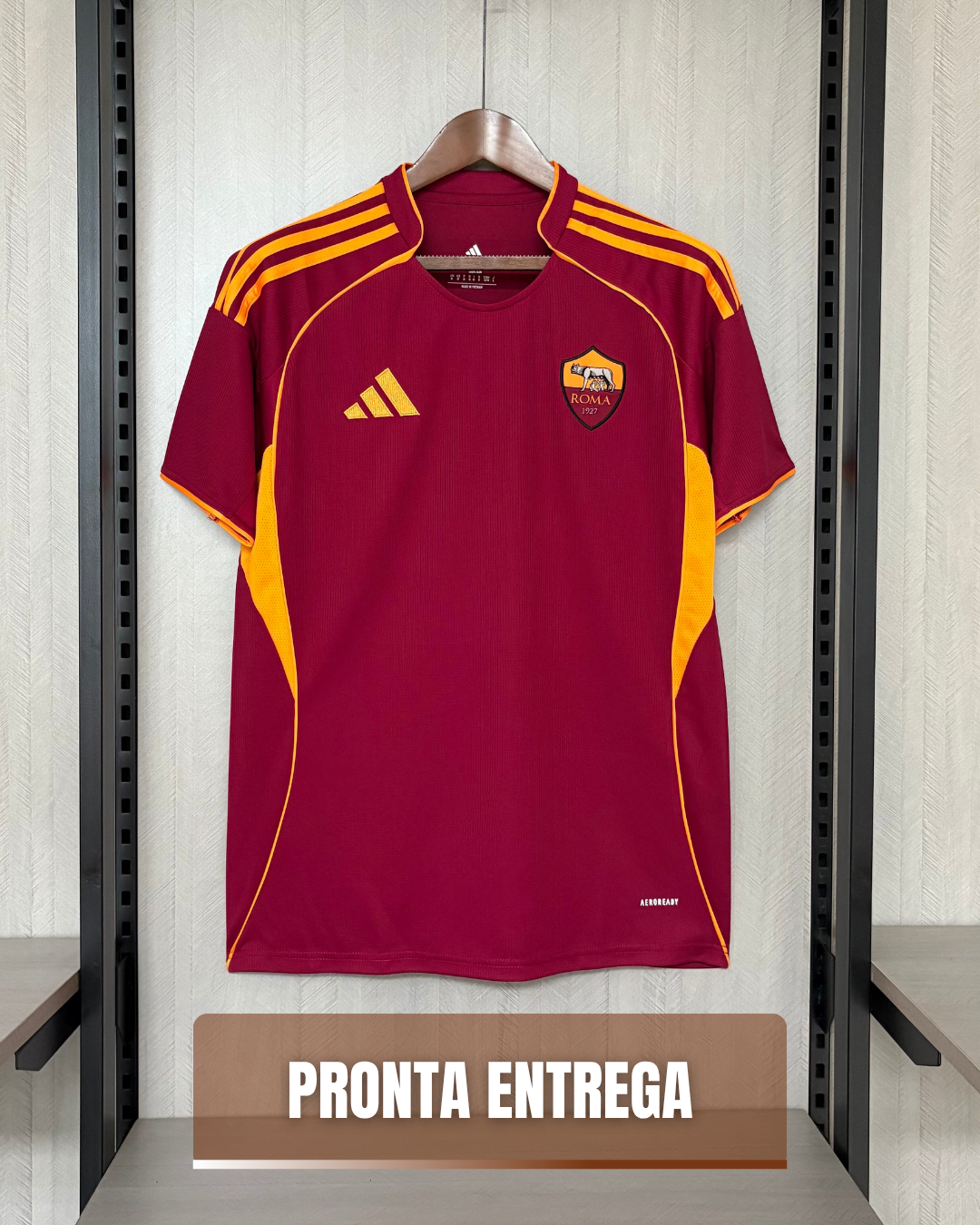 Camisa Masculina Roma I 25/26 Torcedor - Pronta Entrega